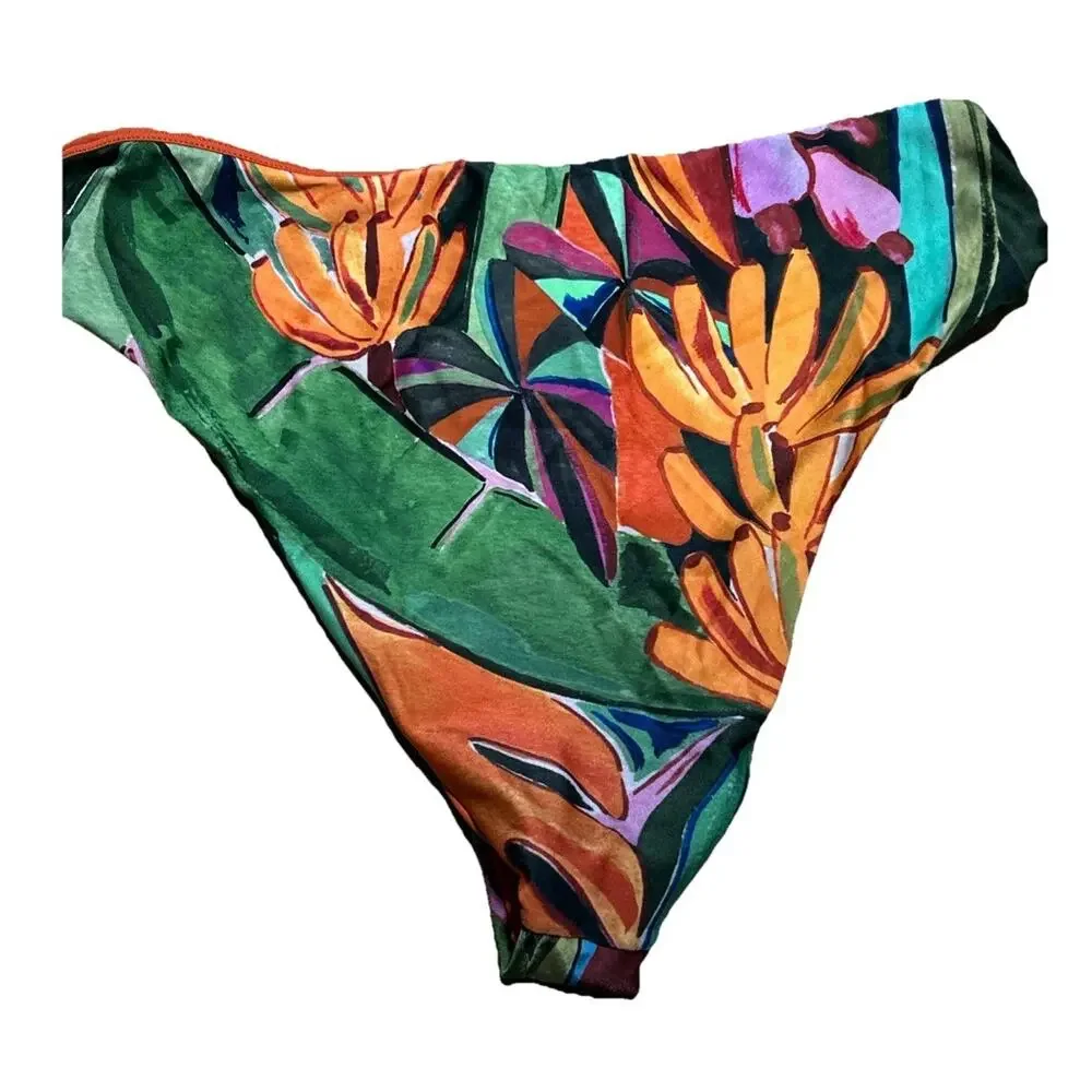Farm Rio Banana Foliage Bikini Hot Pants Bottoms Size Large